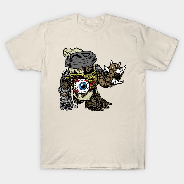 Coffee Kaiju T-Shirt by CherryMothCake